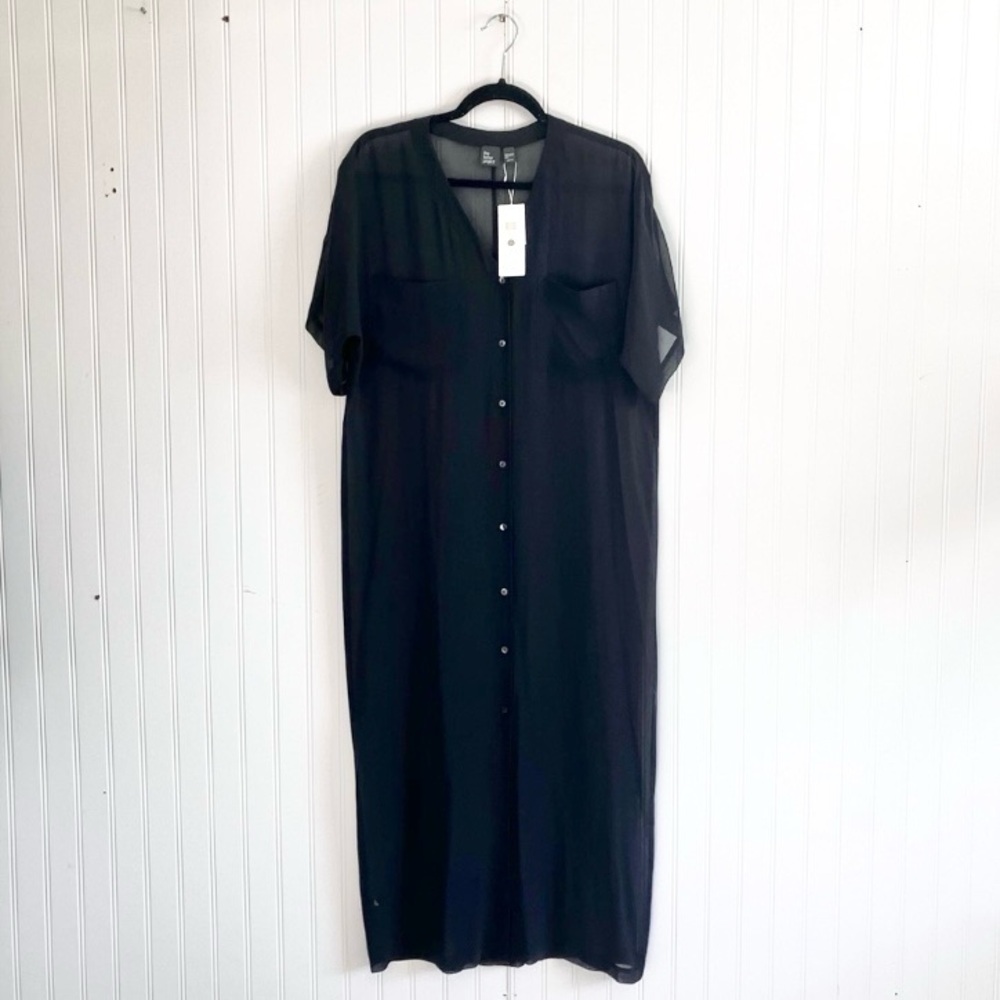 NWT EILEEN FISHER 100% Silk Sheer Maxi Dress